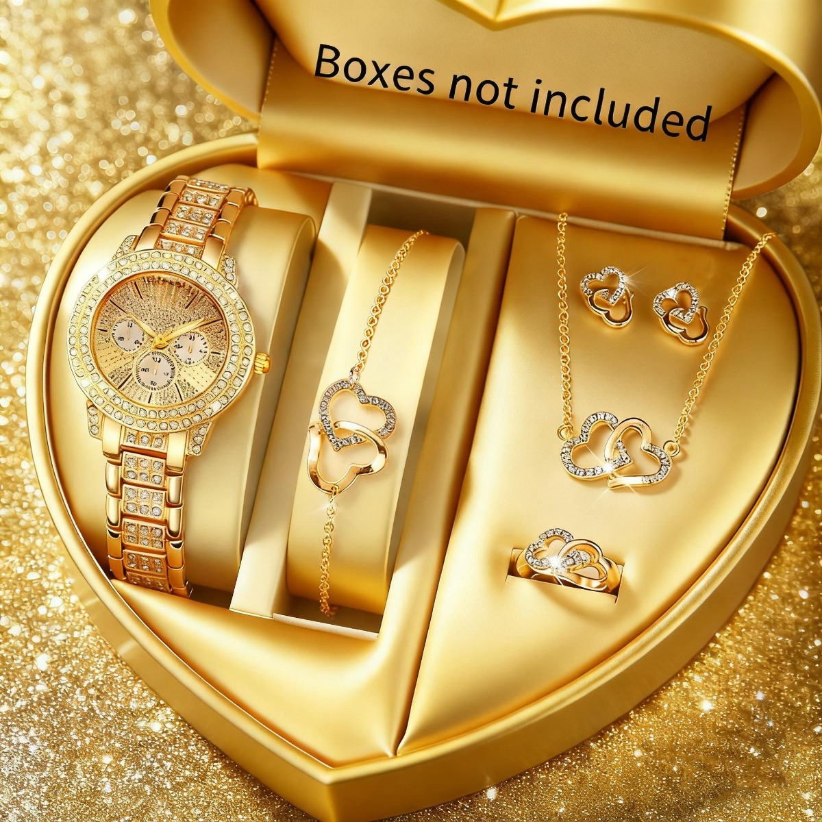Luxury Watch Travel Case - 6PCS Luxury Rhinestone Women Watch Jewelry