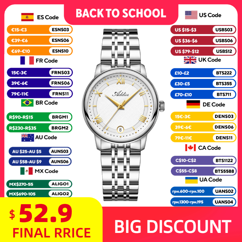 Luxury Watch Travel Case - ADDIES Elegant Quartz Ladies Watches Luxury