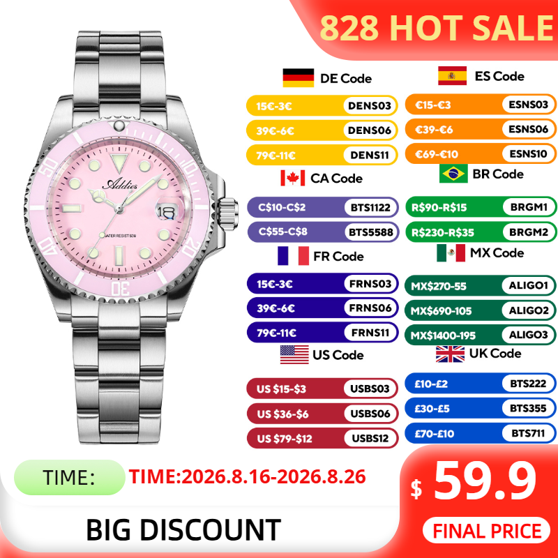 Luxury Watch Travel Case - ADDIES 36mm 50m Waterproof Women's Watches