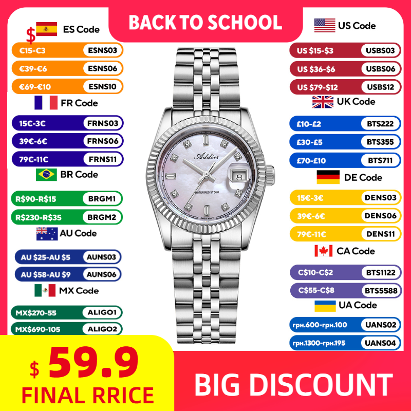 Luxury Watch In Usa - ADDIES 585 Quartz Women's Watches Sapphire