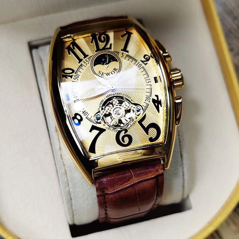 SEWOR Mechanical Watch Men Gol - Seiko Watch Presage recension och pris