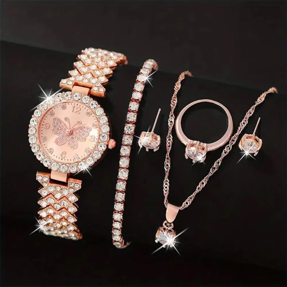6PCS/Set Luxury Rhinestone But - Luxury Watch Travel Case recension och pris