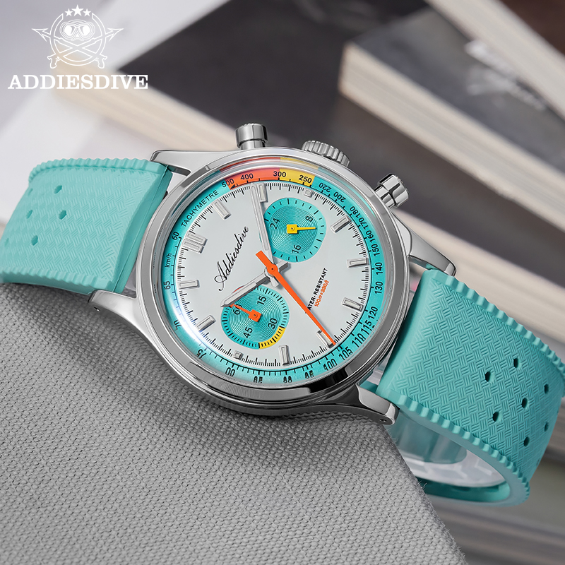 ADDIESDIVE Chronograph Quartz  - Guilloché Dial Watch recension och pris