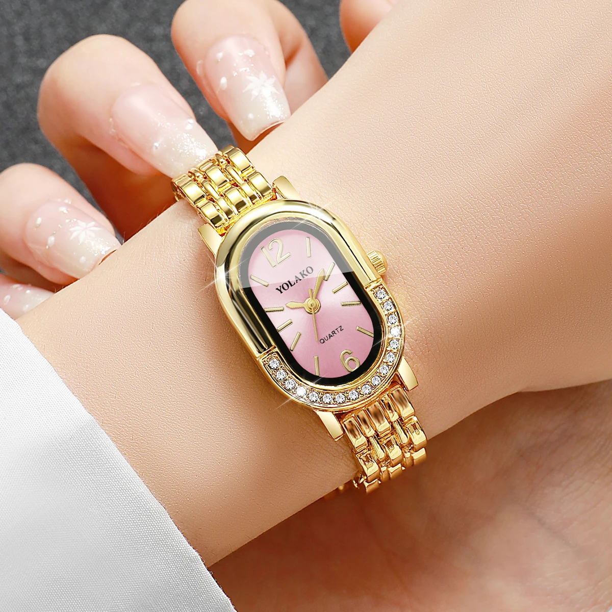 Luxury Rhinestone Women Quartz - Luxury Watch Travel Case recension och pris