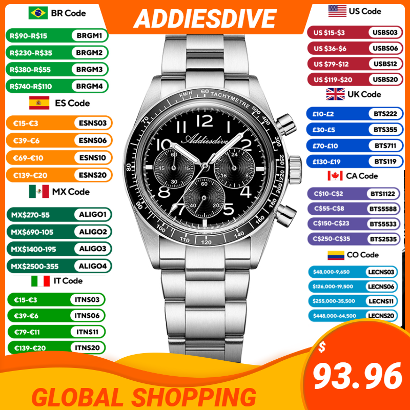 ADDIESDVIE 2026 Men's Chronogr - Luxury Watch Second Hand recension och pris