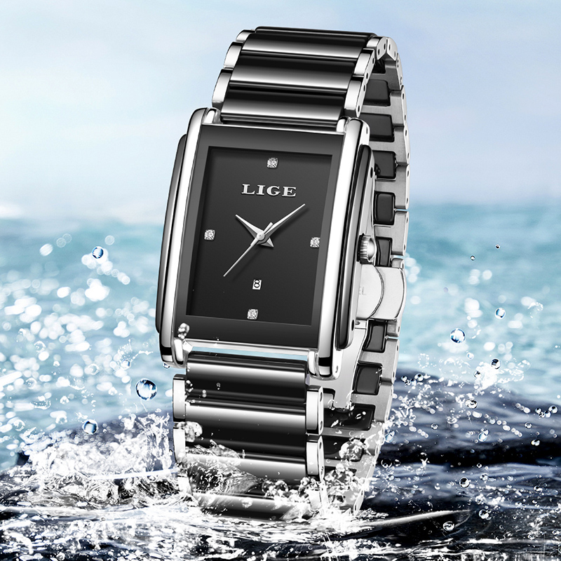 LIGE New Luxury Women Watches  - Luxury Watch Travel Case recension och pris