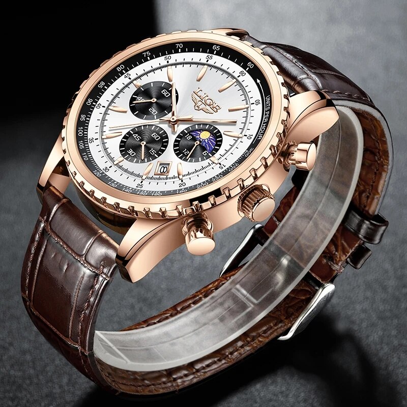 LIGE New Mens Watches Top Bran - Luxury Watch Low Price recension och pris