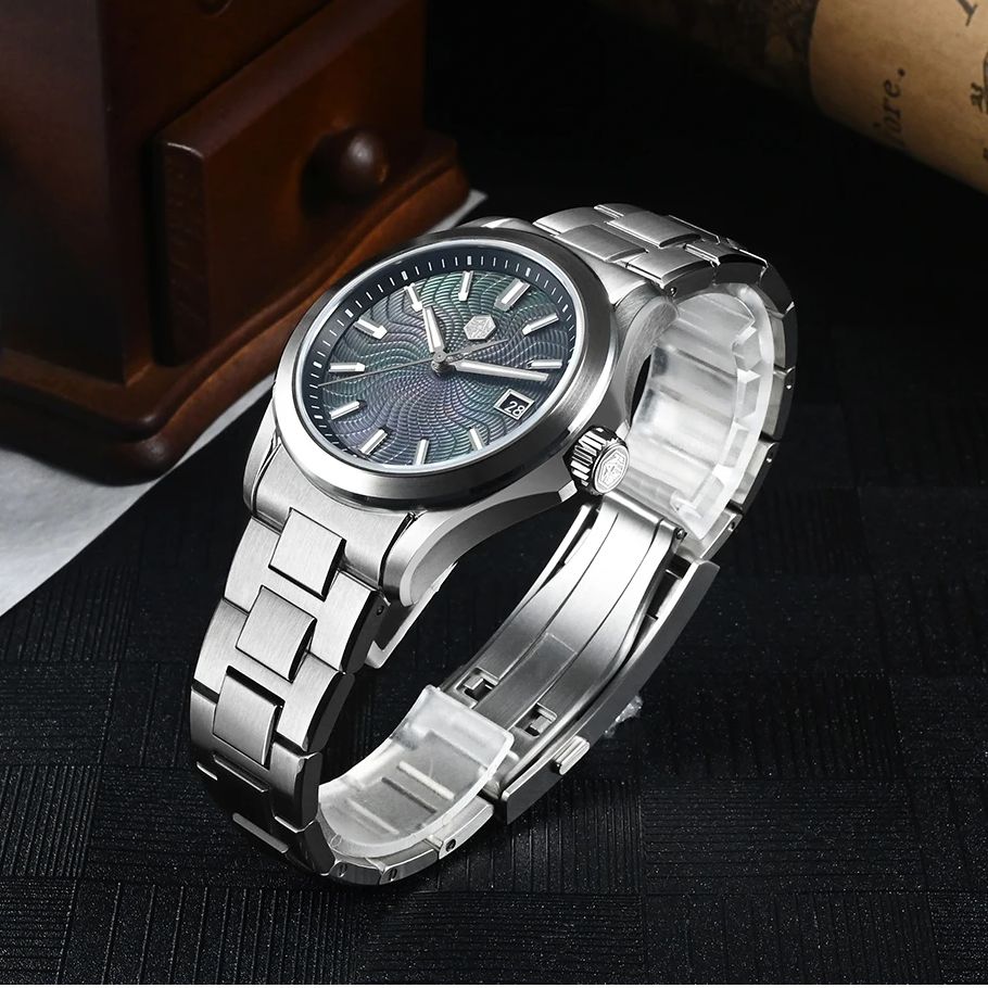 San Martin Men Automatic Watch - Guilloché Dial Watch recension och pris