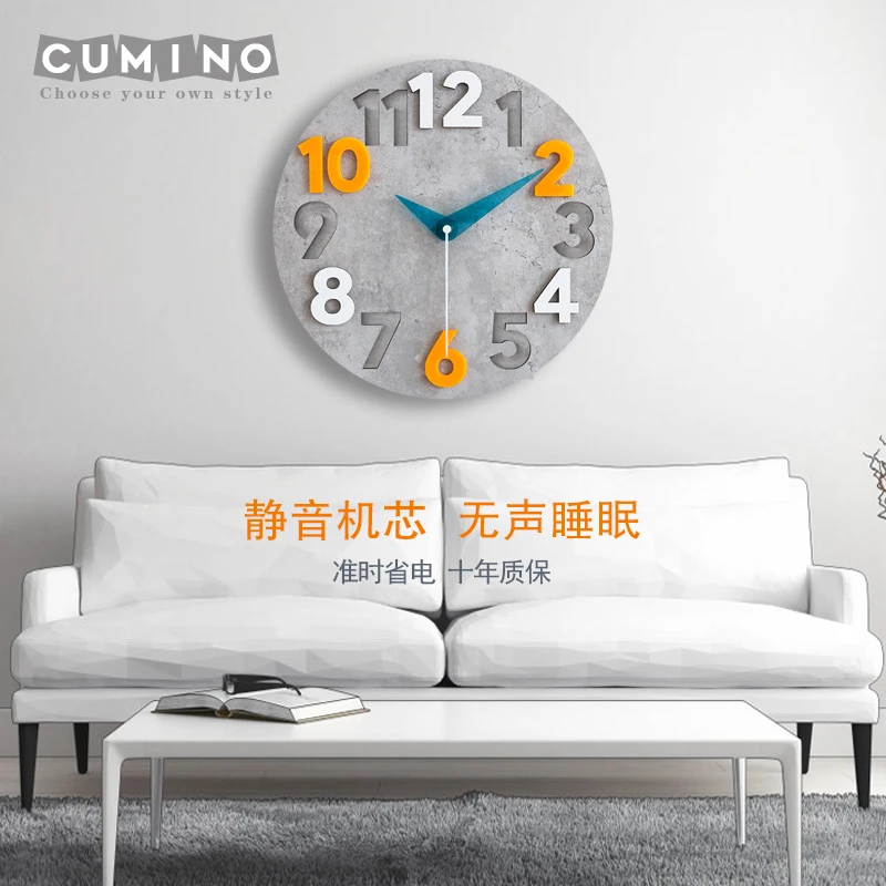 Modern 3d Wall Clock Wood Cloc - Luxury Watch Europe recension och pris