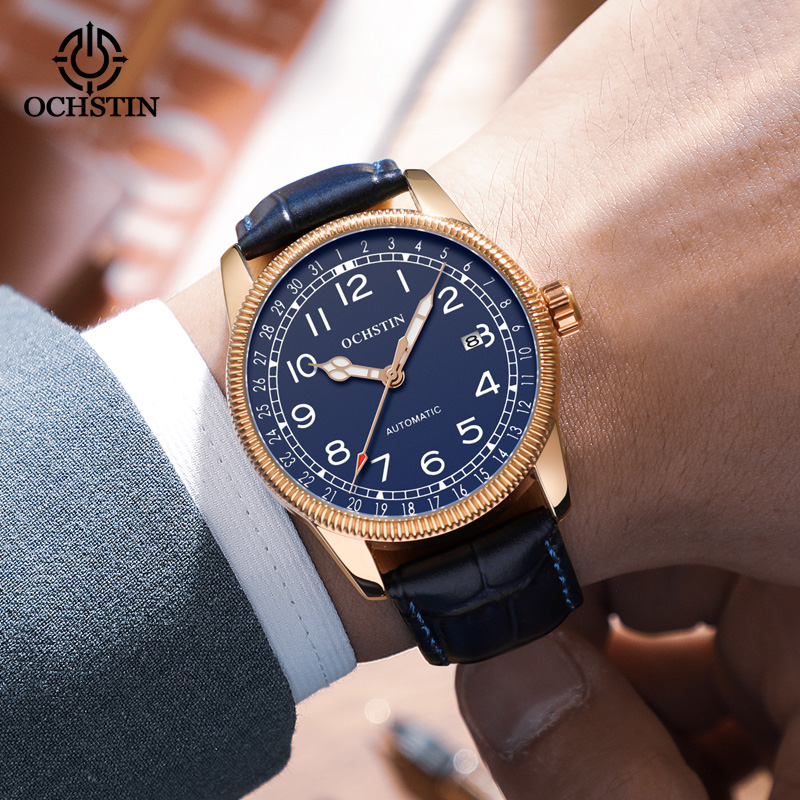OCHSTIN Mens Business Watch Au - Guilloché Dial Watch recension och pris