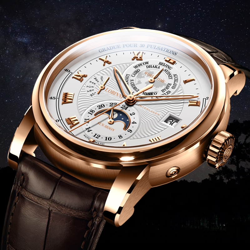 LOBINNI Men Watch Luxury Brand - Luxury Watch Brands In World recension och pris