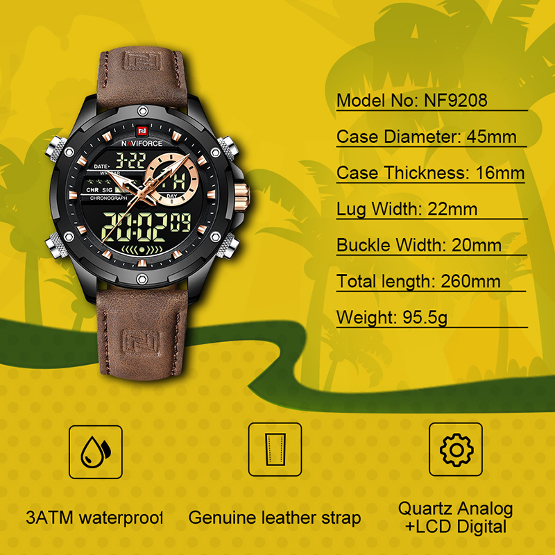 New NAVIFORCE Men Watches Quar - Luxury Watch Low Price recension och pris