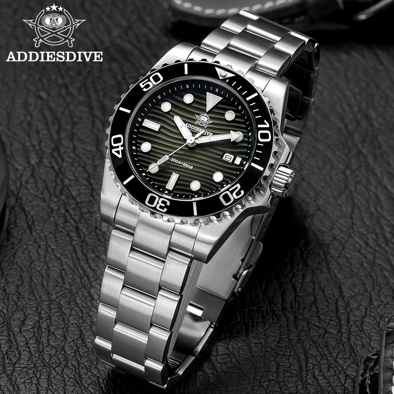 ADDIESDIVE New Men's Dive Watc - Guilloché Dial Watch recension och pris