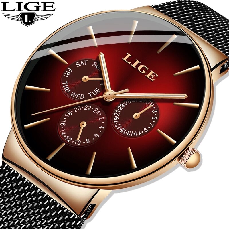 New LIGE Fashion Mens Watches  - Luxury Watch Low Price recension och pris